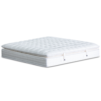 Matelas en tissu de soie de luxe, matelas à ressorts ensachés en latex naturel, housse matelassée, usage domestique et hôtelier