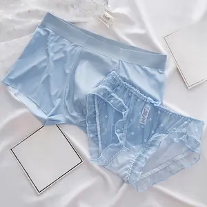 Couple culotte Sexy dentelle coton culotte confortable Lingerie femme sous-vêtements hommes sexe sous-vêtements Couple culotte Offre Spéciale Couple pantalon