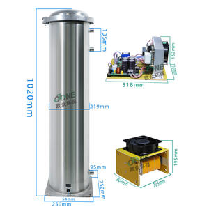 Recirculación de tratamiento de agua de refrigeración 100/200/300/400/500G/Hora Salida de ozono Generador de ozono Tubo de ozono de cuarzo refrigerado por agua - Product Image 2