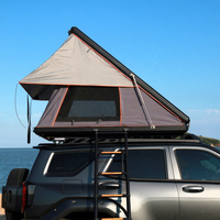 Tente de toit de voiture légère pour camping familial en plein air, tente triangulaire à double couche pour toutes les saisons, tente de toit en aluminium