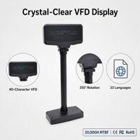 VFD2029-1 Kassensystem POS VFD-Display für POS, 20 Zeilen X 2 Linien, RS-232 / USB, Kompatibel mit EPSON AEDEX UTC