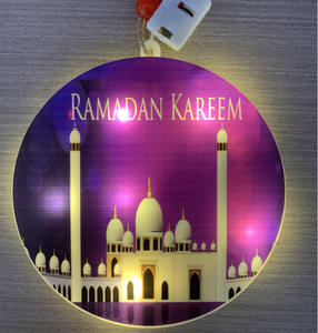 2025 nouveau Eid Mubarak décoration lumière LED étoile lune pendentif <span class=keywords><strong>château</strong></span> en forme de lumières suspendues - Product Image 6
