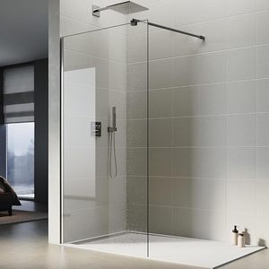 Barre de support pour <span class=keywords><strong>porte</strong></span> de douche en verre, <span class=keywords><strong>bras</strong></span> de support mural à 180 degrés pour verre - Product Image 6