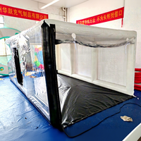 Offre Spéciale couleur mélangée noir et blanc personnalisé 5*3*2M tente de voiture gonflable tente de Garage couverture de voiture gonflable pour le stationnement de voiture