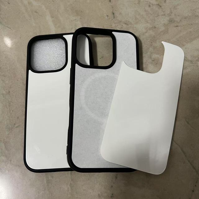 For iPhone 16 Pro Max 17 Air Magnetic 2D Blank Sublimation Case Wireless Support Soft Rubber Hard Back Cover Mobile Phone Cases