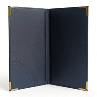Carpeta de Cuero PU de Lujo para Tarjetas de Crédito, Porta Facturas, Tarjetero, Ranura para Facturas, Banda Elástica, Porta Menús para Restaurantes y Bares
