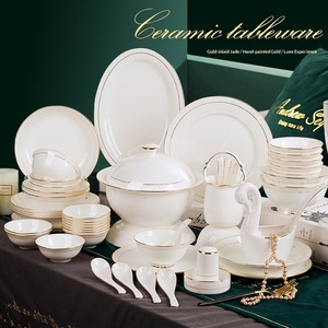 Service de table en céramique Jingdezhen pour hôtel, vaisselle en porcelaine fine, assiettes, plats, service de table en céramique Phnom Penh, bols en céramique - Product Image 4