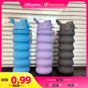 Vaso Plegable de Silicona Ecológico, Libre de BPA, con Logotipo Personalizado, Color y Mosquetón, para Deportes al Aire Libre, Regreso a Clases, Diseño Moderno - Product Image 1