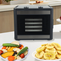 Déshydrateur alimentaire électrique industriel 400W, 6 plateaux en plastique, écologique, compact, pour légumes et fruits, numérique