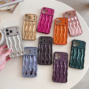 เคสโทรศัพท์มือถือลายคลื่นริ้วสีไล่ระดับแบบเคลือบเงาสำหรับ iPhone 17 16 15 14 Pro Max - Product Image 2