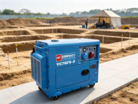 Générateur diesel silencieux portable YuChai YC7GFS-3 6,5 kW/7500 W Max, démarrage électrique, AVR, réservoir de carburant de 25 L, 230 V/400 V
