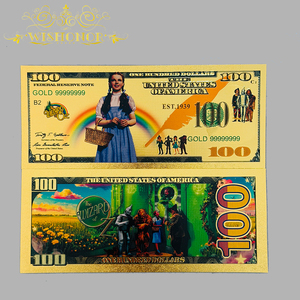 2026 Gran Venta América 4 Modelos Billete de Anime <span class=keywords><strong>El</strong></span> <span class=keywords><strong>Mago</strong></span> de <span class=keywords><strong>Oz</strong></span> Bañado en Oro para Regalos - Product Image 3