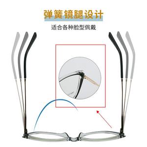 Montures de lunettes œil-de-chat Tr90 C7 vertes transparentes avec protection anti-lumière bleue, verres plats, monture complète en métal Tr90 - Product Image 5