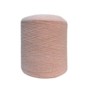 15S/1 stretch boucle hyperbolique été textile tissage plat machine à tricoter laine mélange fantaisie coton boucle élastique fil mélangé