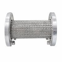 Tuyau flexible tressé en acier inoxydable SS304/316 personnalisé, tuyau métallique ondulé résistant aux produits chimiques, raccord à bride et fileté flexible