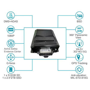 EMV Ai MDVR 4G GPS WIFI 방수 4채널 8채널 HDD 차량 보안 카메라 시스템 추적 CCTV - Product Image 5