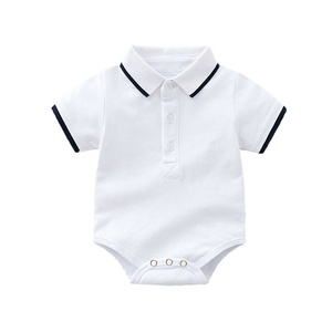 Ensemble décontracté <span class=keywords><strong>short</strong></span> et t-shirt à manches courtes en coton de couleur unie pour bébé garçon, idéal pour barboteuse et combinaison pour tout-petits - Product Image 3