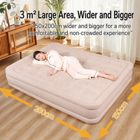 Ensemble canapé-lit carré en cuir PU, matelas gonflable pliable, design polyvalent pour salon, confort de couchage pour invités
