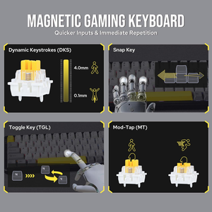 Teclado mecánico para juegos AJAZZ AK680 Maximum, cableado, RGB, con tasa de sondeo de 8k, interruptores magnéticos intercambiables en caliente. - Product Image 3