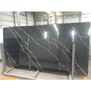 Pierre de quartz racine noire et blanche polie utilisée dans l'industrie de la construction - Product Image 2