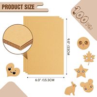 Feuilles de carton ondulé brun feuilles de carton plates inserts en carton séparateurs de carrés plats pour projets d'art bricolage