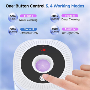 Nouveaux produits 2026 : Nettoyeur ultrasonique mini 4 modes UV avec réservoir en acier inoxydable de 200 ml pour le <span class=keywords><strong>nettoyage</strong></span> des appareils dentaires et des <span class=keywords><strong>lunettes</strong></span> - Product Image 2