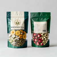 Sachets de thé personnalisés en forme de fleurs, en matériaux de qualité alimentaire, sachets de thé parfumés imperméables pour le sommeil, à fond plat