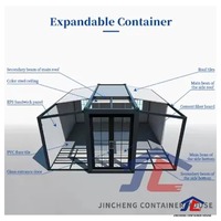 Casa Contenedor Expandible de 20 Pies con Porche, Vivienda Prefabricada Modular para Residencia Familiar o Resort