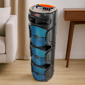 2025 Neuer 120W Hochleistungs-Karaoke BT-Lautsprecher Tragbarer Outdoor-Subwoofer mit Eingebauter Batterie RGB-Lautsprecher für Partys mit Mikrofon - Product Image 3