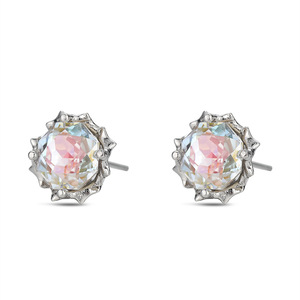 Stud Earrings 925 Sterling Silver Flower Shape Claw Setting Crystal Studs For Women Gift Jewelry - Product Image 4