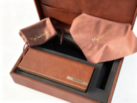 Coffret d'emballage de lunettes en cuir PU de luxe unique, fabricant de coffrets cadeaux haut de gamme, kit de démarrage, logo personnalisé
