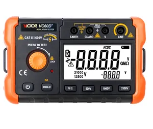 Victor Ruoshui 60D+ 2500V Digital Insulation Resistance <b>Tester</b>, 1000V/2500V Test Voltage, Max 50GΩ Megohmmeter - Product Image 1