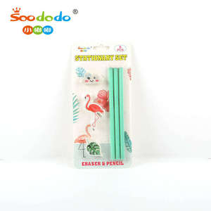 Soododo văn phòng phẩm đặt trẻ em trở lại trường học cao su tẩy ngọn 2D động vật Flamingo đám mây hình bút chì tẩy - Product Image 4