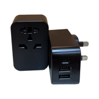Adaptateur de prise britannique noir blanc convertisseur prise universelle adaptateur de prise de voyage électrique dans le monde entier