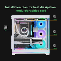 Boîtier d'ordinateur OEM Mid Tower, hauteur de refroidisseur CPU 157 mm, support triple pour radiateur 360 mm, avec ports USB 3.0 avant.