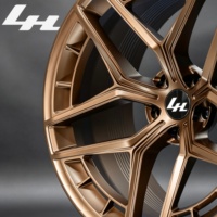 Rines de Aleación Forjados de una Pieza, 17-24 Pulgadas, Bronce Mate, Deportivos, Multirradio de 5 Brazos, Personalizados, PCD 5x112/5x120, Compatibles con BMW, Audi, Mercedes