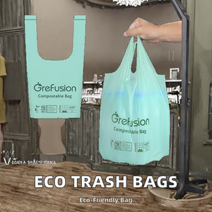 Bolsas de Basura 100% Biodegradables de PLA, Compostables, con Asas, Impresas con Serigrafía, para Uso Doméstico, Ecológicas - Product Image 2