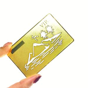 Cartes de visite personnalisées en métal doré - Product Image 3