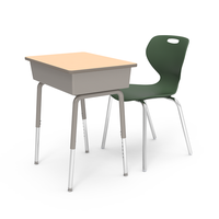 Bureau de salle de classe à hauteur réglable Mobilier scolaire Bureau d'étude pour enfants avec tiroir Chaise de bureau pour école primaire