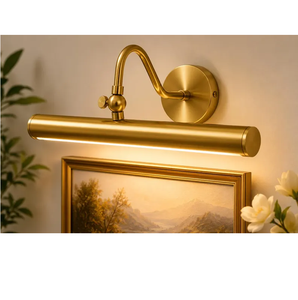Mid Century Modern Brass Picture <b>Light</b> Antique Raw Brass Finish Adjustable Gallery <b>Wall</b> <b>Light</b> Luxury Artwork Painting Display - Product Image 4