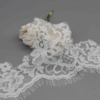 Dentelle extensible florale en nylon et élasthanne de 17 cm, directement de l'usine, pour lingerie et vêtements de mariée