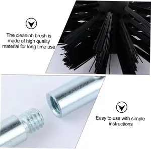 뜨거운 판매 내구성 유연한 건조기 통풍구 청소기 키트 청소 브러시 보푸라기 굴뚝 및 파이프 브러시 나일론 굴뚝 브러시 청소로드 키트