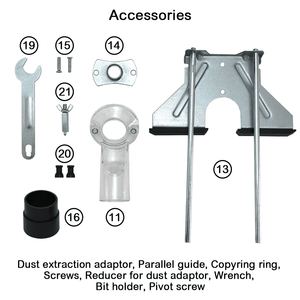 Défonceuse électrique professionnelle SBTools pour le bricolage industriel, 6 mm et 8 mm, avec vitesse variable et haute vitesse de rotation - Product Image 5