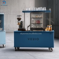 Conteneur d'usine personnalisable, étagère de marché commerciale, chariot de vente en fer forgé, comptoir de caisse pour café, chariot à snacks