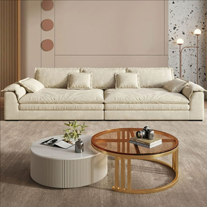 أريكة إيطالية فاخرة لعام 2026 لغرفة المعيشة، تصميم عصري فاخر من المعدن والقماش عالي الجودة، أريكة راقية للفيلات - Product Image 3