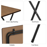 Meubles scolaires modernes à structure métallique en forme de X, bureau d'examen pliable amovible pour étudiants, table d'étude pour bibliothèque, table d'examen, table d'atelier