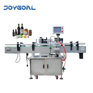 shanghai automatic double sides and top sides labeling machine for round or flat bottles carton boxes bucket cups high quality