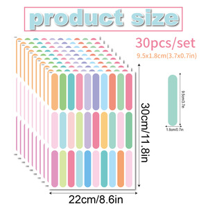 Style bohème confettis autocollant mural étanche pour garçons filles chambre salle de jeux salle d'étude salon Stickers muraux pour enfants - Product Image 4