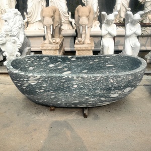 Baignoire autoportante en pierre naturelle de luxe YDSTONE, baignoire en marbre massif pour hôtel, villa, spa, salle de bain - Product Image 6