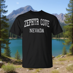 Zephyr Cove Nevada T-shirt unisexe pour adulte, col rond, manches courtes, imprimé en sérigraphie - Product Image 3